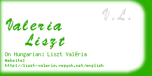 valeria liszt business card