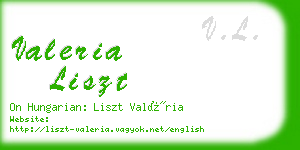 valeria liszt business card